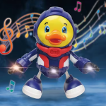 Interaktív űrhajós kacsa – világító és hangot adó asztronauta játékfigura gyerekeknek (BBJ)