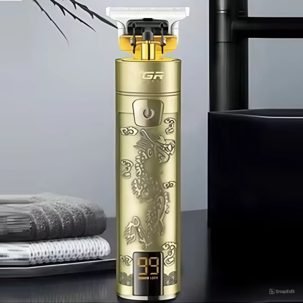 VGR-V076 LED kijelzős gravírozott hajnyíró titánium pengével és cserélhető fejekkel (BBV)