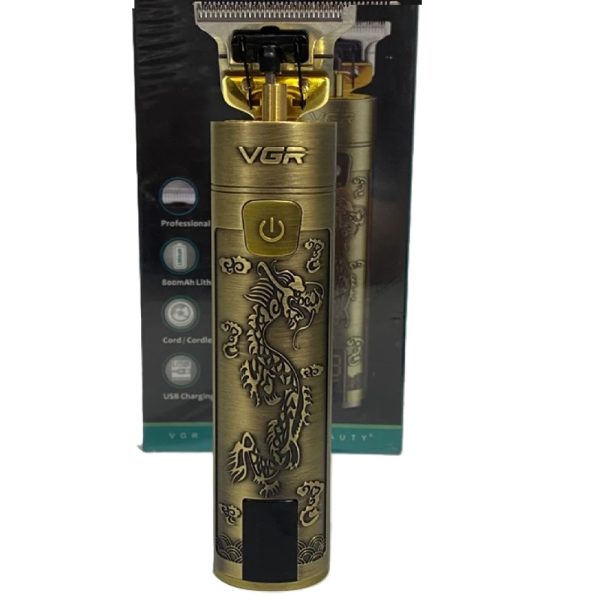 VGR-V076 LED kijelzős gravírozott hajnyíró titánium pengével és cserélhető fejekkel (BBV)