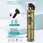 VGR-V85 gravírozott hajnyíró titánium pengével, cserélhető precíziós vágó fejekkel (BBV)