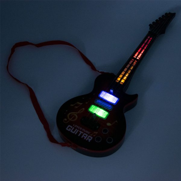 Világító játék elektromos gitár gyerekeknek - 4 húros (BBJ)