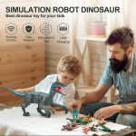 Velociraptor távirányítós játék dínó élethű hanghatásokkal - 31 cm (BBJ)