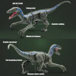 Velociraptor távirányítós játék dínó élethű hanghatásokkal - 31 cm (BBJ)