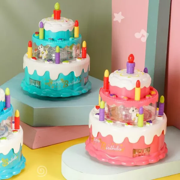 Világító és zenélő játék szülinapi torta gyerekeknek (BBJ)