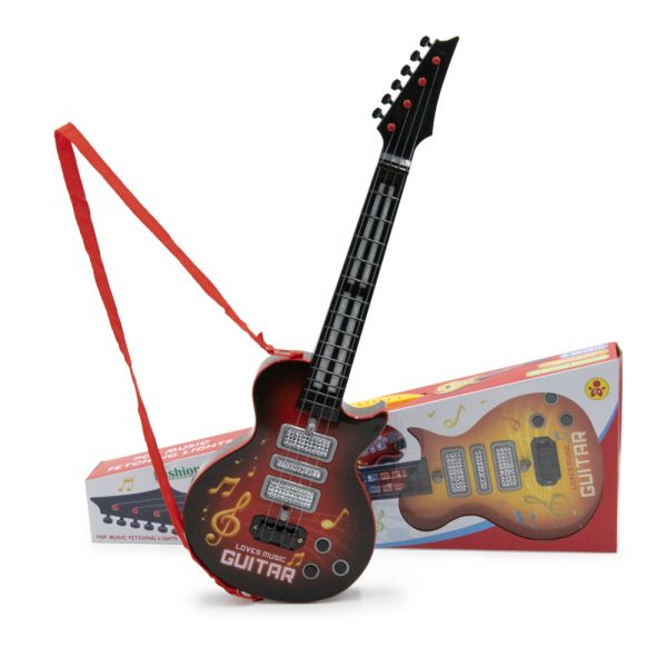 Világító játék elektromos gitár gyerekeknek - 4 húros (BBJ)