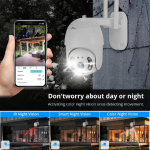 1+1 Vízálló smart wifi IP kamera kül-, és beltérre - 320 fokban elforgatható (BBV)