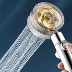 Víztakarékos turbóventilátoros masszázs zuhanyfej - 360°-ban forgatható fej(BBM)