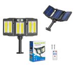 Napelemes tripla LED reflektor mozgásérzékelővel, távirányítóval - W785-786 (BBV)