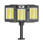 Napelemes tripla LED reflektor mozgásérzékelővel, távirányítóval - W785-786 (BBV)