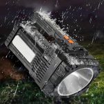 W5168-2 napelemes tölthető keresőlámpa – színszűrős, kemping- és vészvilágítással - 1000000 lumen (BBV) (G)