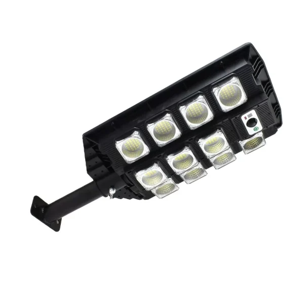 W7101A-4 nagy fényerejű mozgásérzékelő, távirányítós napelemes falilámpa - 210 W (BBD)