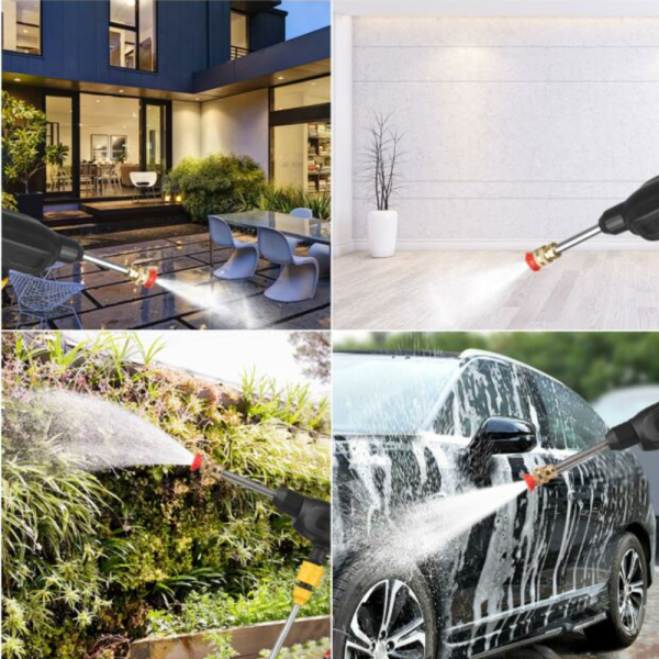WEBER nagynyomású autómosó pisztoly – állítható szórófejes mosófej autó, kert és háztartási tisztításhoz (BBJH)