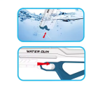 Water-gun nagynyomású automata vízsugárlövő vízipisztoly - 10 méteres lőtávolság (BBJ)