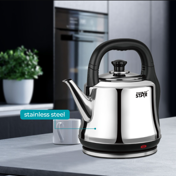 Winning Star 5L rozsdamentes acél elektromos vízforraló – 1800W nagy teljesítményű teáskanna forró italokhoz ST-6021 (THM)