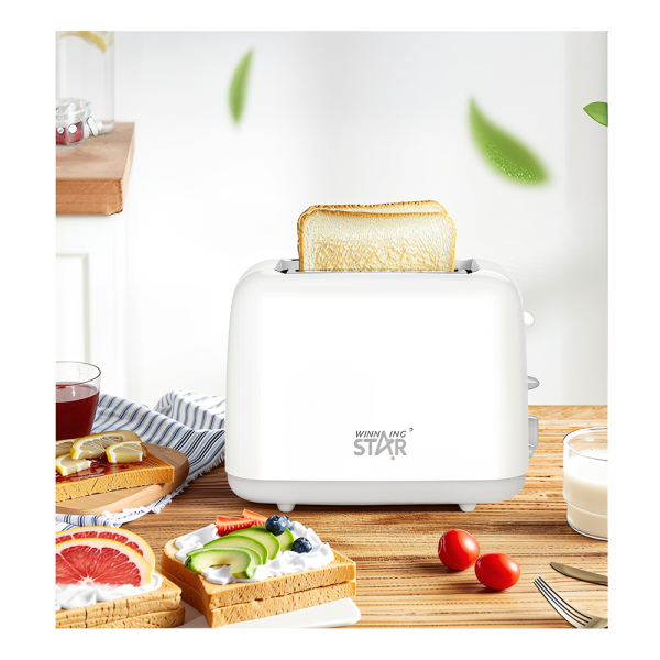 Winning Star kétszeletes kenyérpirító – 7 fokozatú barnítási beállítással, elegáns fehér színben ST-9359 (BBD)