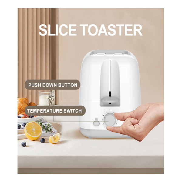 Winning Star kétszeletes kenyérpirító – 7 fokozatú barnítási beállítással, elegáns fehér színben ST-9359 (BBD)