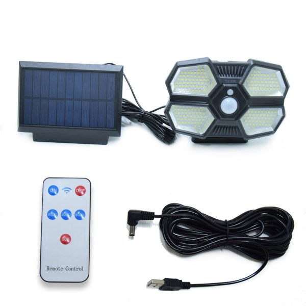 YD-180-2 Szenzoros LED reflektor különálló napelem panellel (BBV)