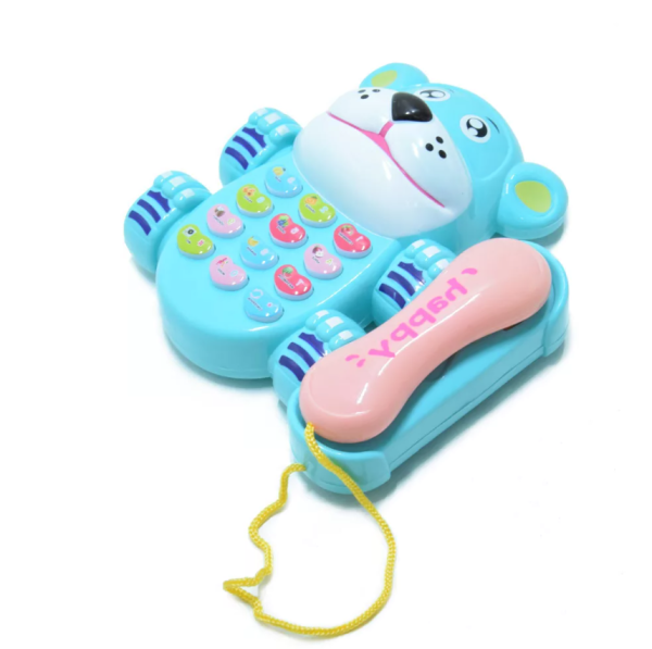 Zenélő, fejlesztő interaktív játék telefon - Cuki macis első telefonom, kék (BBJ)