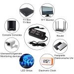 LCD kijelzős hálózati adapter túltöltés elleni védelemmel és feszültség szabályozóval - 100V-240V 50/60Hz (THM)