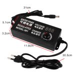 LCD kijelzős hálózati adapter túltöltés elleni védelemmel és feszültség szabályozóval - 100V-240V 50/60Hz (THM)