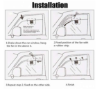 Napelemes, ablakra rögzíthető autó szellőztető ventilátor - fekete (BBV)