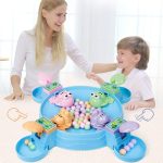 Békaetető asztali társasjáték rengeteg színes játékgolyóval - mókás készségfejlesztő játék 2-4 fő részére (BBMJ) (BBJ)