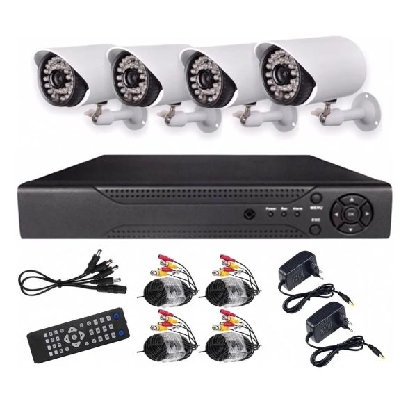 AHD komplett biztonsági kamera rendszer központi egységgel és 4 db Full HD 1080p éjjellátó kamerával  (BBV)