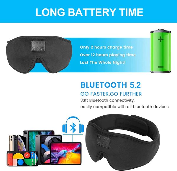 Bluetooth-os zenélő szemmaszk alváshoz és relaxáláshoz (BBV)
