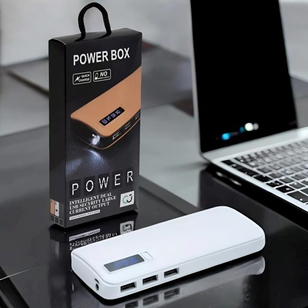 Bőrhatású power bank 20000 mAh – Zseblámpával és extra teljesítménnyel (THM) (BBV)