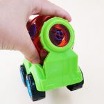 Betonkeverő alakú buborékfújó gép gyerekeknek - vidám színű, zenélő játék (BBMJ)