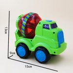 Betonkeverő alakú buborékfújó gép gyerekeknek - vidám színű, zenélő játék (BBMJ)
