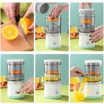 USB elektromos citrus- és gyümölcsfacsaró - nagy kapacitású gyümölcslé készítő - 0,6 L (BBV) (BBA)