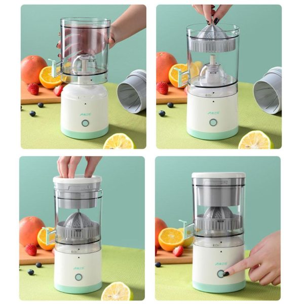 USB elektromos citrus- és gyümölcsfacsaró - nagy kapacitású gyümölcslé készítő - 0,6 L (BBV) (BBA)