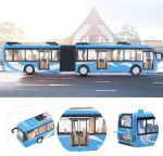 City bus - nagy méretű távirányítós csuklós trolibusz világító fényszórókkal és tölthető akkumulátorral - 36 cm (BBJ)