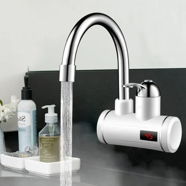 WATER+ Fali csatlakozós vízmelegítő csaptelep, LED kijelzővel (BBL)