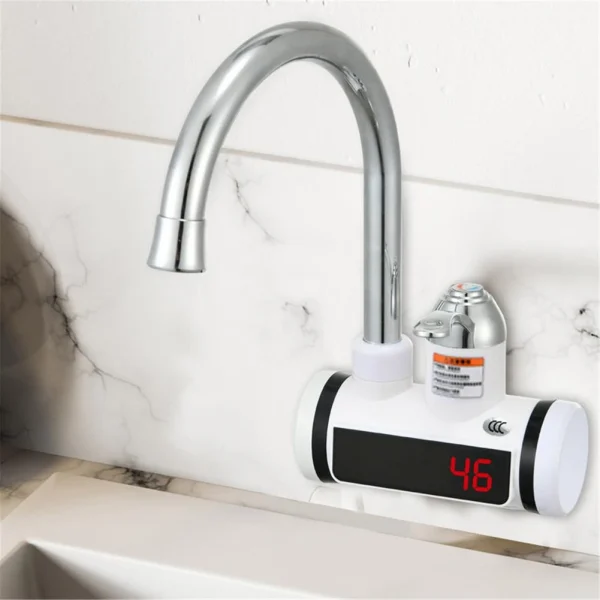 WATER+ Fali csatlakozós vízmelegítő csaptelep, LED kijelzővel (BBL)