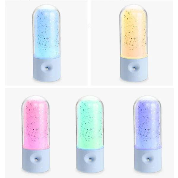 Ultrahangos USB aroma diffúzor csillag mintával - 3in1 aromaterápiás készülék, párásító és nyugtató hatású éjjeli fény (BBJH)