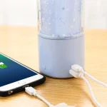 Ultrahangos USB aroma diffúzor csillag mintával - 3in1 aromaterápiás készülék, párásító és nyugtató hatású éjjeli fény (BBJH)