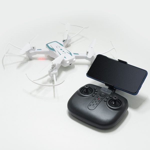 Könnyen kezelhető QuadCopter WIFI-s drón kamerával fotók és videók rögzítéséhez - fehér (BBJ)