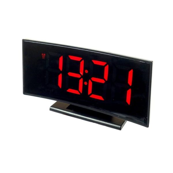 DS-3621L ívelt LED kijelzős digitális ébresztőóra, hőmérő funkcióval (BBV)