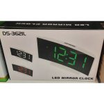 DS-3621L ívelt LED kijelzős digitális ébresztőóra, hőmérő funkcióval (BBV)