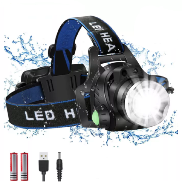 XML-T6 Cree LED akkus fejlámpa erős fénnyel (BBL)