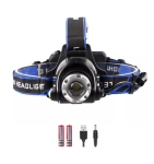 XML-T6 Cree LED akkus fejlámpa erős fénnyel (BBL)