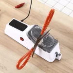 USB-ről működtethető elektromos késélező 3 finomsági fokozattal és erős műanyag házzal - 23,5 x 9 x 6,5 cm (BBV)