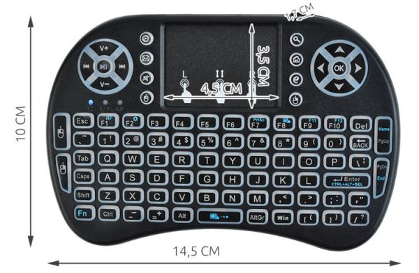Vezeték nélküli mini billentyűzet, távirányító ( OKOS TV, LAPTOP , PC, XBOX) (THM) (BBV) (BBD)