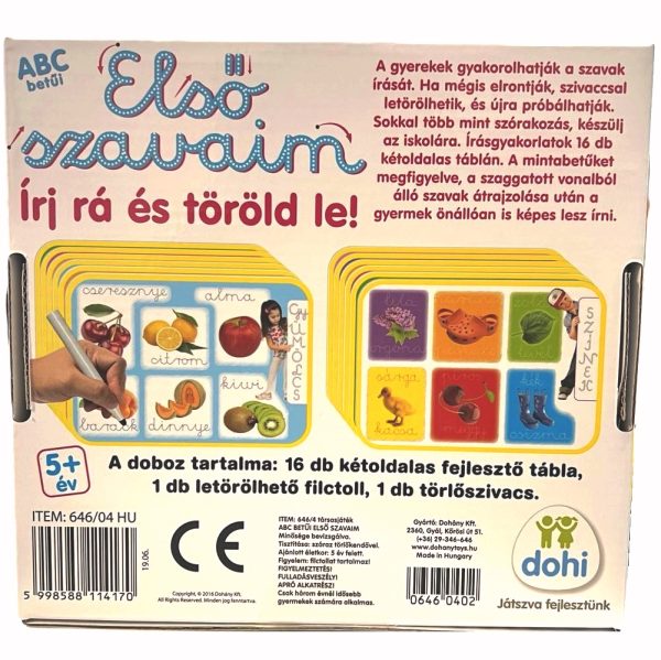 Első szavaim-írj rá és töröld le-fejlesztő kártyák (BBJ)