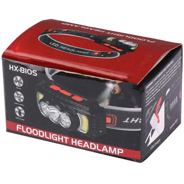 HX-810S fejlámpa 5 extra erős LED-del és 7 világítási móddal (BBD) (BBL)