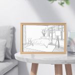 Mesés fényfestmény állítható színhőmérséklettel és fényerővel - képkeretbe épített éjszakai LED világítás - 20x26 cm (BBJ)