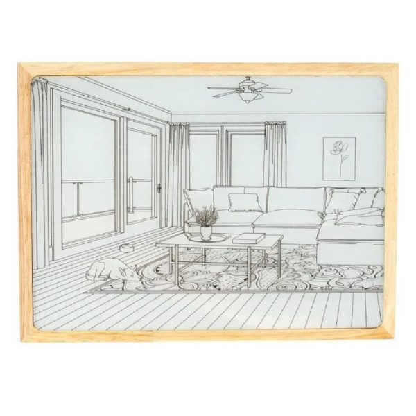 Mesés fényfestmény állítható színhőmérséklettel és fényerővel - képkeretbe épített éjszakai LED világítás - 20x26 cm (BBJ)