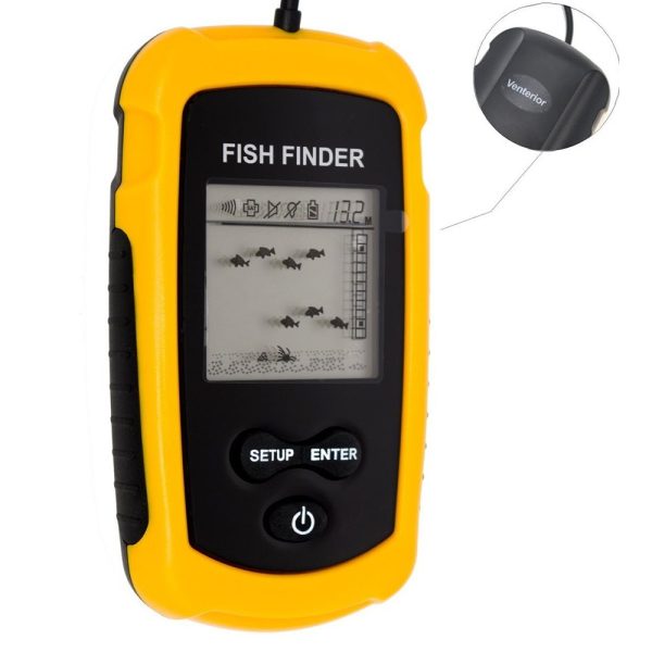 Fish Finder LCD kijelzős hordozható halradar - szonár érzékelővel, visszhangjelzővel(BBL)